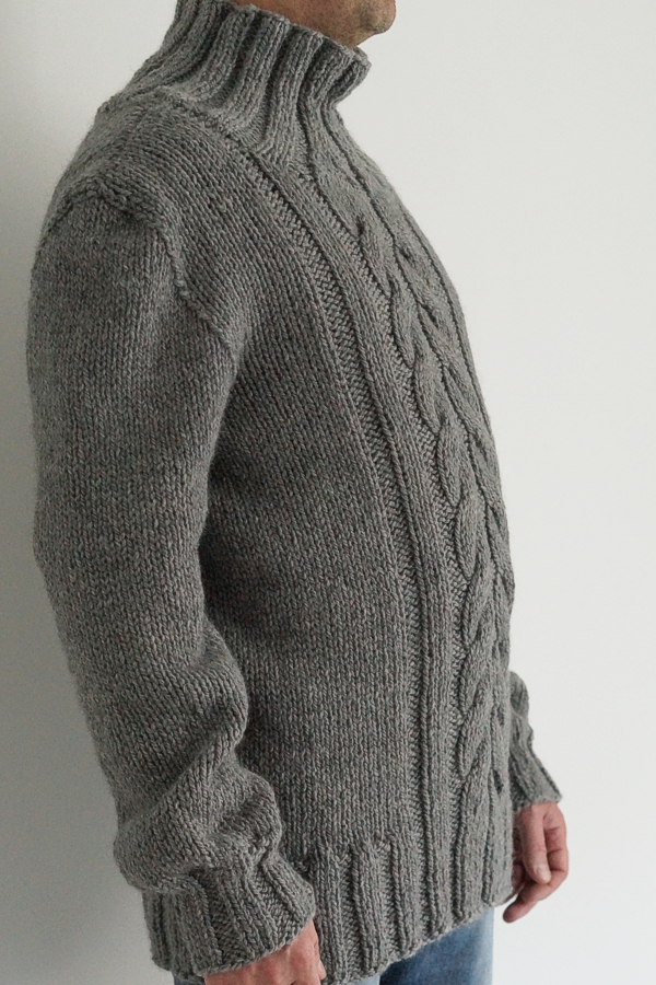 męski szary wełniany sweter